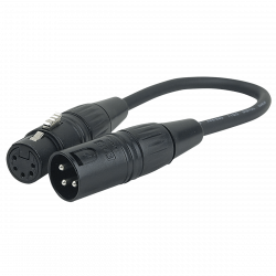 VERLOOP 3P XLR MALE - 5P XLR FEMALE