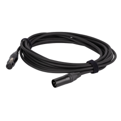 XLR MALE-XLR FEMALE MONO 6.0M ZWART OFC COPPER MET NEUTRIK PLUGGEN