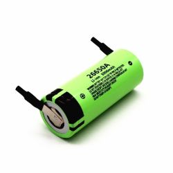 LI-ION 3.6V 5000MA C-RATE 2 65X26MM MET SOLDEERLIPPEN