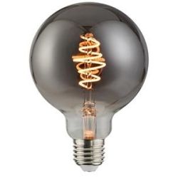 LEDLAMP RETRO GLOBE G95 5W 1800K 140LM E27 DIMBAAR (GREY LOOK)