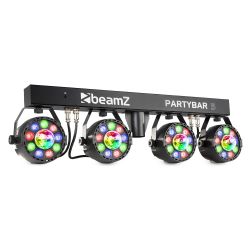 4 X PAR 9X1W RGB 4 X MAGICBALL MET AFSTANDBEDING