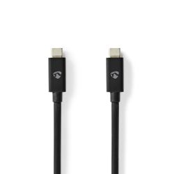 USB-C KABEL 4.0 MALE / MALE 20GBPS 240W 2M ZWART