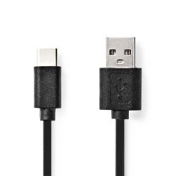 USB-C KABEL 3.1 MALE / 2.0 A MALE 3.0M DUBBEL AFGESCHERMD