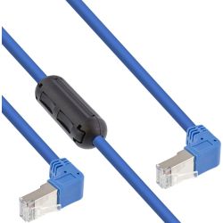 PATCHKABEL S/FTP CAT6 1.6M DUBBEL HAAKS DOWN BLAUW