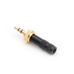 JACKPLUG 3.5MM STEREO VERGULD SCHROEFLOCK