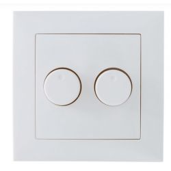 LED DIMMER DUO KNOP BERKER S1 WIT/WIT