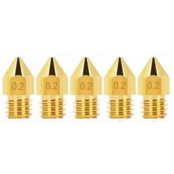 NOZZLE MK8 0.2MM 5 STUKS
