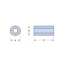 FERRIET RING 9,5X4,75X19,05MM 12 STUKS