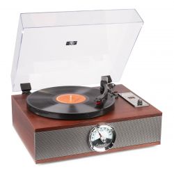 RECORD PLAYER VINTAGE WITH CD PLAYER