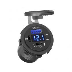 DUAL USB STOPCONTACT QC3.0 12-24V