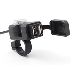 MOTORFIETS DUAL USB STOPCONTACT MET SCHAKELAAR - 12-24V 3.1A