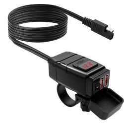 MOTORFIETS DUAL USB 12V-5V/3.4A