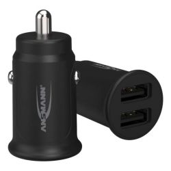 UNIVERSELE AUTOLADER 12VDC 2 X USB 12W