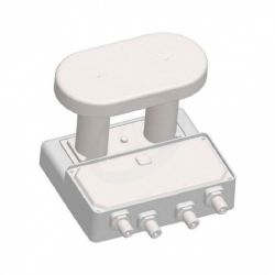 DUO LNB (ASTRA 19.2 + 23.5) MET 4 UITGANGEN INGEBOUWDE DISEQSWITCH VOOR 80CM SCHOTEL