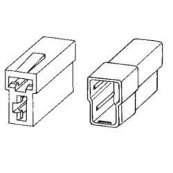 STEKKER 2V MALE+FEMALE FASTON 6,3MM T-MODEL