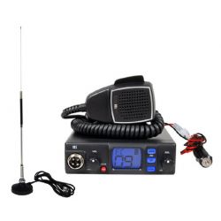 MOBIELE CB ZENDER SET MET KABEL EN MAGNEETVOET ANTENNE