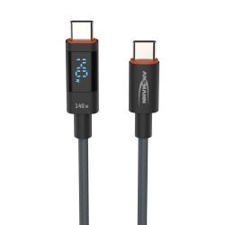 USB-C KABEL 3.2 MALE / MALE 480MB/S 140W 1.2M MET DISPLAY
