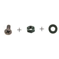 BOUT+MOER+RING M3X12 10 STUKS KRUIS/VERZONKEN KOP ZWART