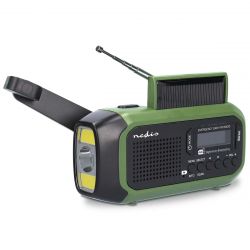 NOODRADIO FM/DAB+ OPWINDBAAR + SOLAR POWERBANK 2500MA