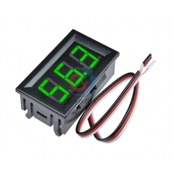 PANEELMETER LED GROEN 0-100VDC 3 DIGIT 3 DRAADS