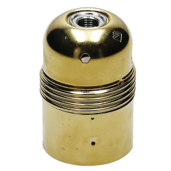 FITTING E27 METAAL MESSING MET M10 NIPPEL 250V/4A TOT 240 GR. CELSIUS