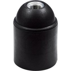 FITTING E27 GLAD ZWART MET M10 NIPPEL 250V/4A TOT 190 GR. CELCIUS