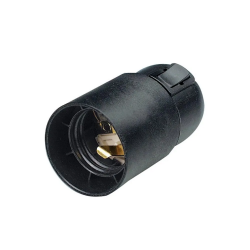 FITTING E27 ZWART MET WIPSCHAKELAAR EN M10 NIPPEL