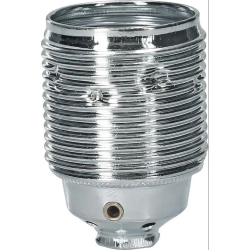 FITTING E27 CHROOM KONISCHE VORM EN M10 NIPPEL