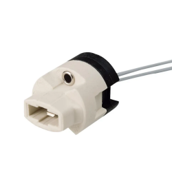 FITTING HALOGEEN G9 STEATIT MET KUNSTOFVOET EN PTFE AANSLUITDRADEN 15CM