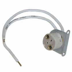 FITTING HALOGEEN GX5.3 MET 13CM SILLICONE SNOER MET ZIJ MONTAGE