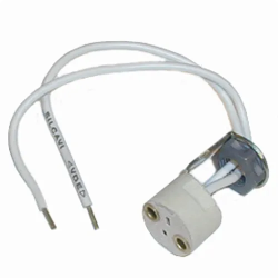 FITTING HALOGEEN GX5.3 MET 13CM SILLICONE SNOER MET M10 SCHROEFDRAAD