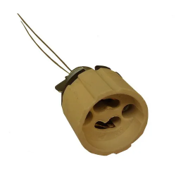 FITTING HALOGEEN GU10 PORZELEIN MET 20CM AANSLUIDRADEN EN M10 MONTAGE GAT