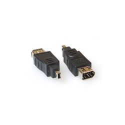 FIREWIRE IEEE1394 GENDERCHANGER 4P MALE-6P FEMALE