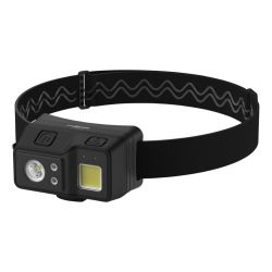 HOOFDLAMP MET 3W COB LED EN 5W SPOT LED