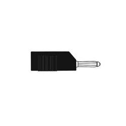 BANAANSTEKKER 4MM MALE ZWART MET ACHTERINVOER EN SCHROEFAANSLUITING BSB 20
