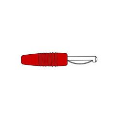 BANAANSTEKKER 4MM MALE ROOD MET SCHROEFAANSLUITING 60VDC 30A