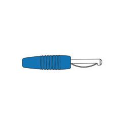 BANAANSTEKKER 4MM MALE BLAUW MET SCHROEFAANSLUITING 60VDC 16A VON 20