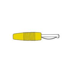 BANAANSTEKKER 4MM MALE GEEL MET SCHROEFAANSLUITING 16AVON 20