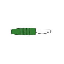 BANAANSTEKKER 4MM MALE GROEN MET SCHROEFAANSLUITING 16AVON 20