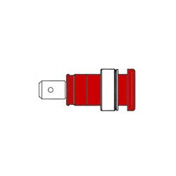 STEKKERBUS 4MM ROOD VEILIGHEID FASTON 6,3MM AANSLUITING1000V 32A