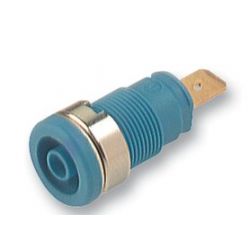 STEKKERBUS 4MM BLAUW VEILIGHEID FASTON 4,8MM AANSLUITING 1000V AC/DC 24A