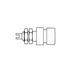 STEKKERBUS 4MM KLEIN WIT