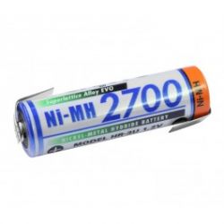 NIMH AA 1.2V 2700MA 14.5X50MM MET SOLDEERLIPPEN