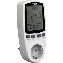 DIGITALE ENERGIEMETER 230V 16A MET GROOT DISPLAY