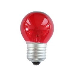 LAMP KOGEL E27 15W ROOD TRANSPARANT