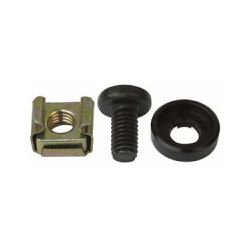 KOOIMOER M6 + SCHROEF ZWART + RING 10 STUKS