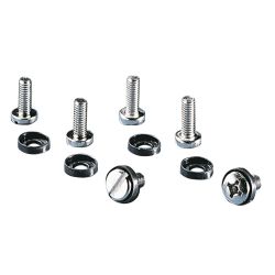 KOOIMOER M6 + SCHROEF ZILVER + RING ZWART 50 STUKS