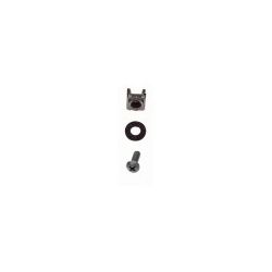 KOOIMOER M6 + SCHROEF ZILVER + RING ZWART 10 STUKS
