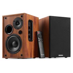 ACTIVE BOOKSHELF SPEAKER SET 80W BLUETOOTH HOUTMOTIEF