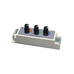 3 KANAALS LED CONTROLLER RGB 12VDC/24VDC 3 X 3A MET 3 REGELAARS